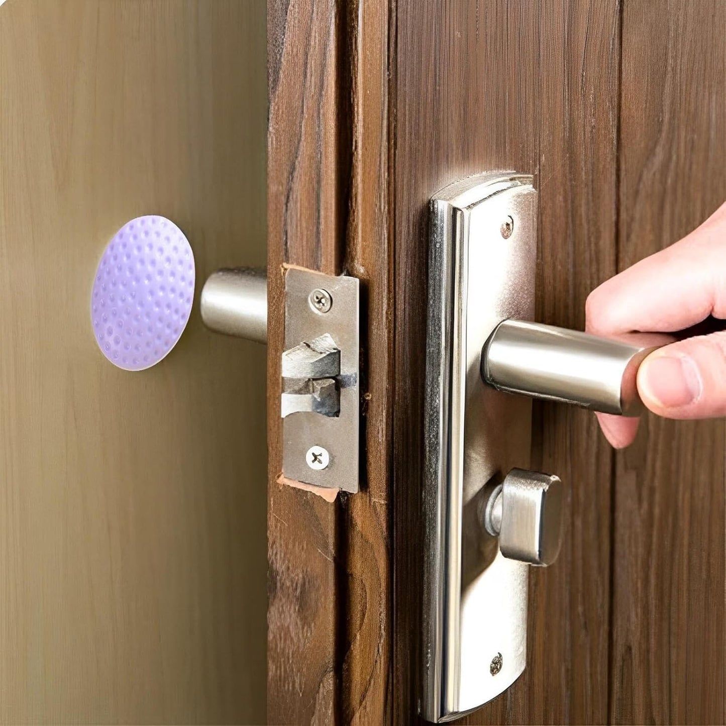 Butée de Porte - SecureStop™ - Mauve Pastel - BebeSerenite