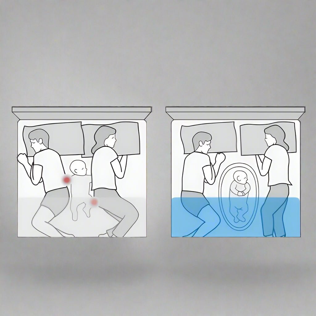 Reducteur de lit | LitDeVoyageBébé™ - Rose et Rennes de Noël - BebeSerenite