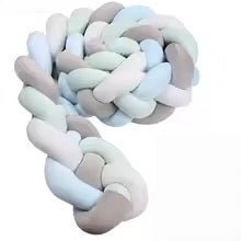 Tresse de lit bébé | QuatreBrins™ - Vert - Blanc - Gris - BebeSerenite
