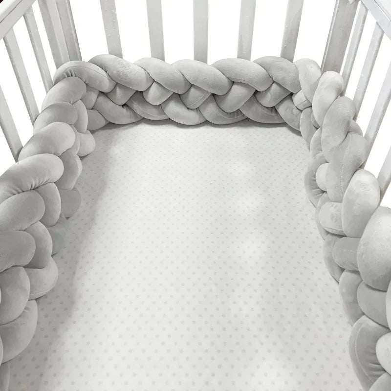 Tresse de lit bébé - BebeSerenite - gris -tour de lit- simple - confortable