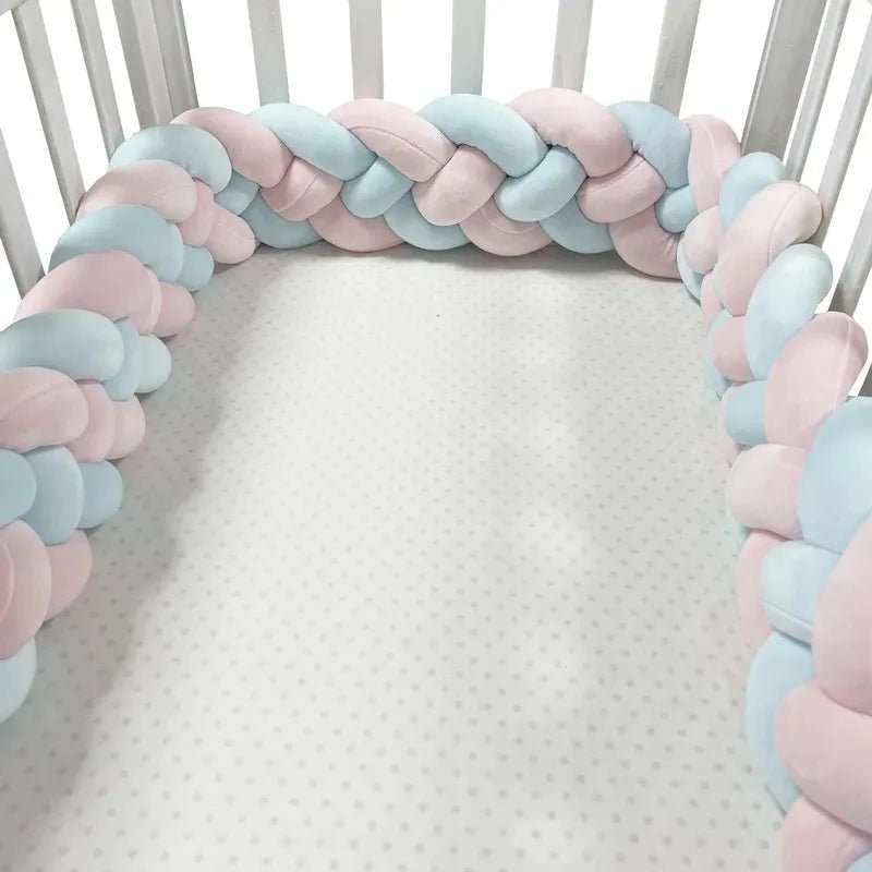 Tresse de lit bébé - BebeSerenite - bleu - rose - tour de lit - simple