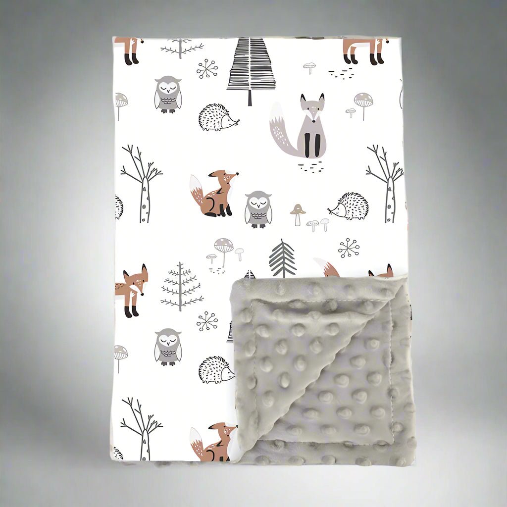 Couverture bébé | DouxLangebébé™ - Hibou Renard - BebeSerenite