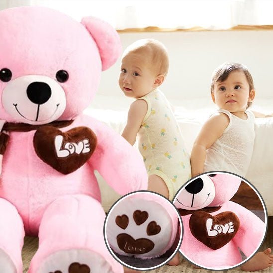 Peluche geante | OursPelucheLove™ - Rose - BebeSerenite