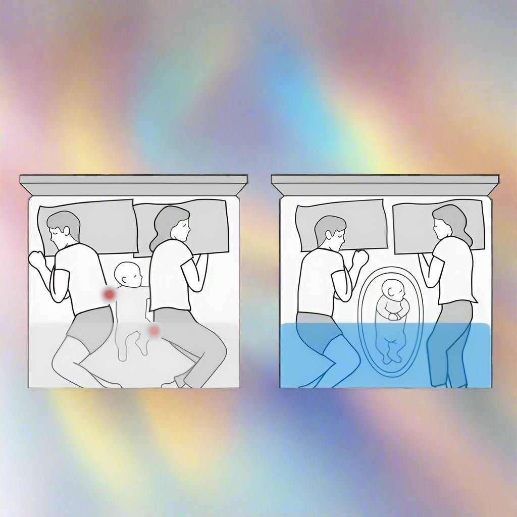 Reducteur de lit | LitDeVoyageBébé™ - Gris et Arc - En - Ciel - BebeSerenite